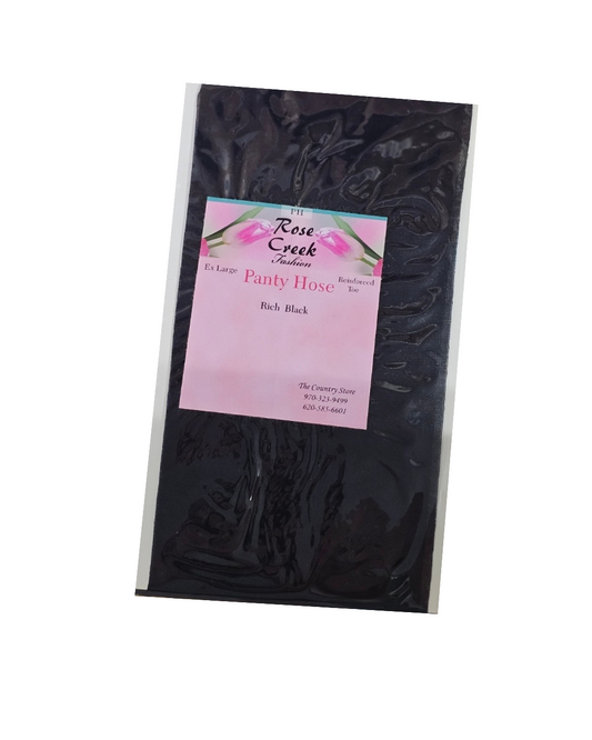 Rich Black Panty Hose Ex-Large