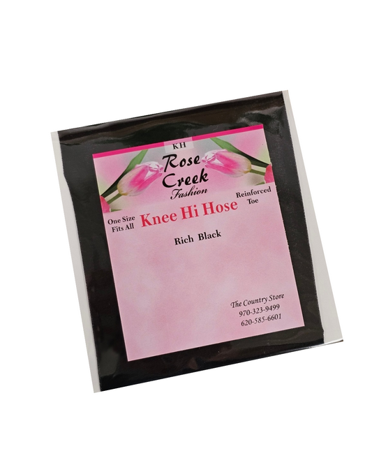 Rich Black Knee High Hose