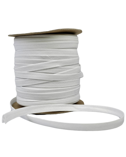 Bias Tape ⅜" Double Fold White