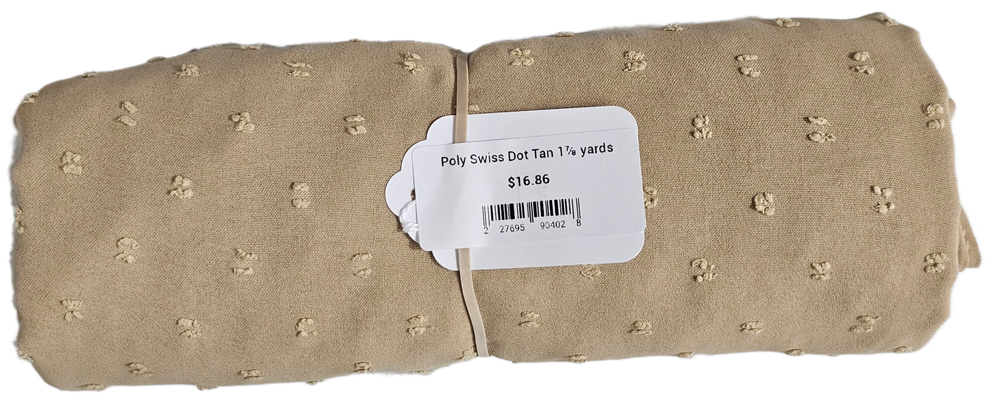 Poly Swiss Dot Tan 1⅞ yards