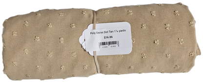 Poly Swiss Dot Tan 1⅞ yards