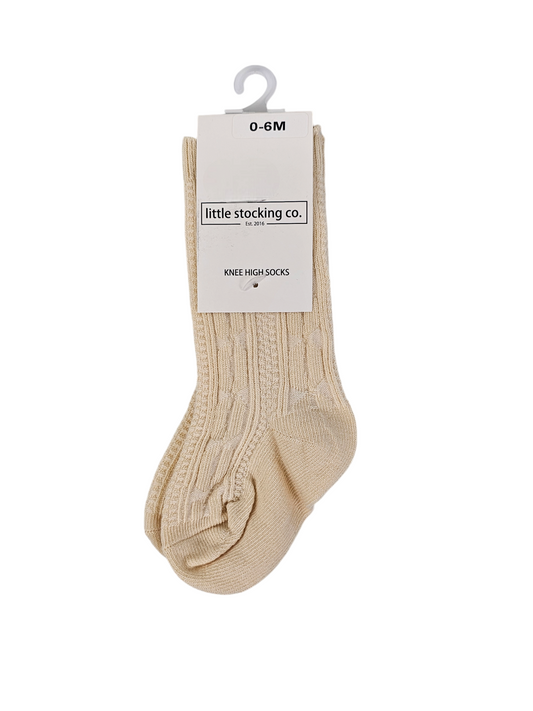 0-6 mo. Cream Socks