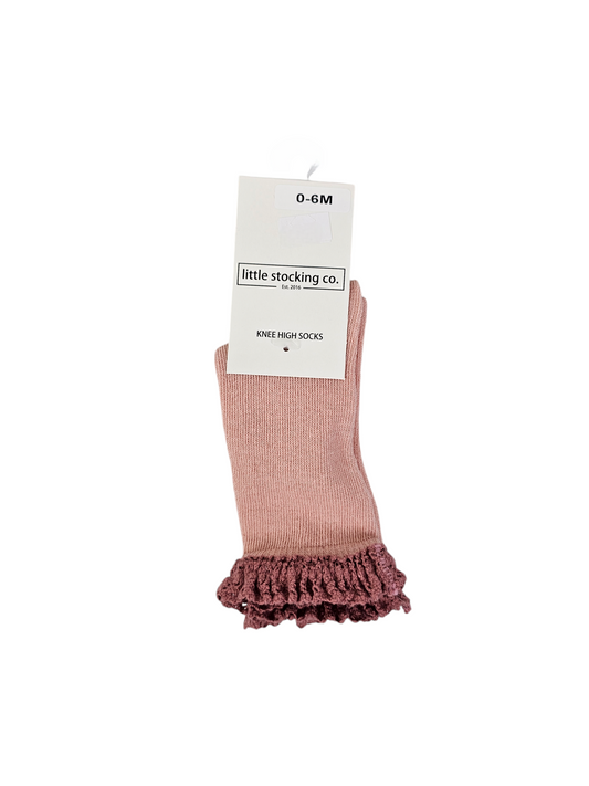 0-6 mo. Blush Lace Socks