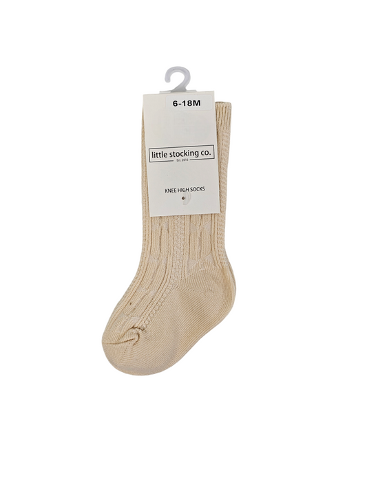 6-18 Mo. Cream Socks