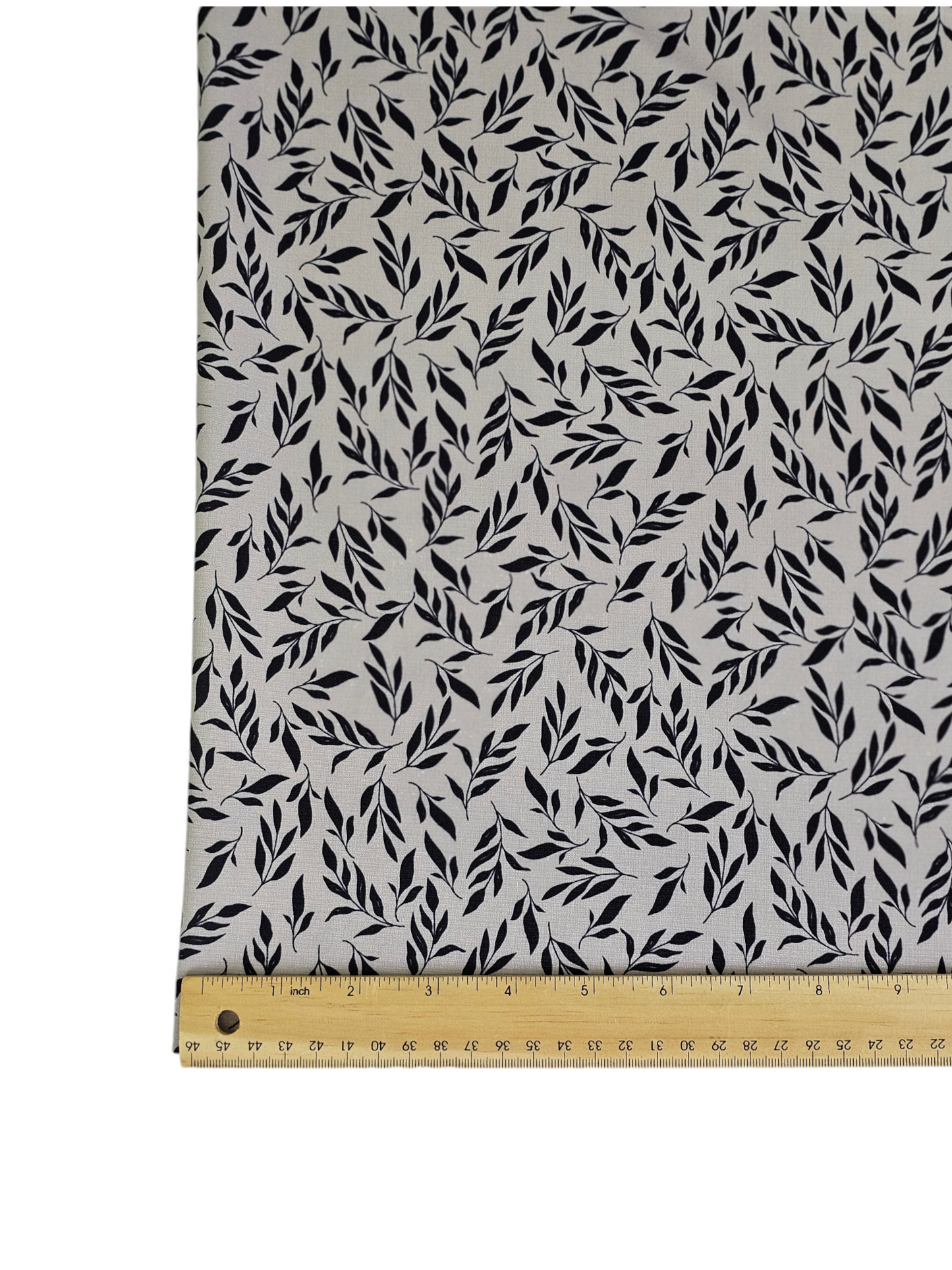 *Unique Design* Poly Slub Foliage Spread Taupe