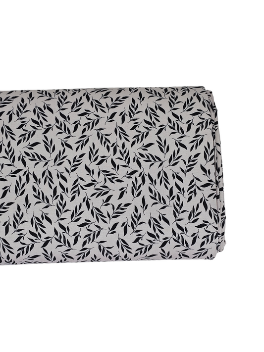 *Unique Design* Poly Slub Foliage Spread Taupe