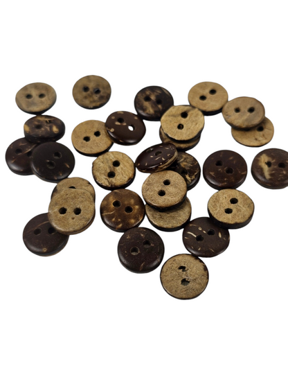 Brown Wooden Buttons 10mm