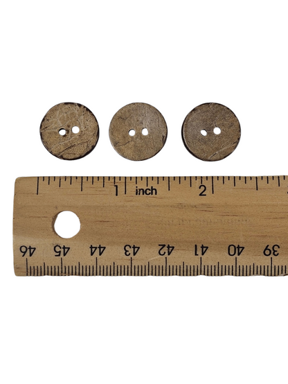 Brown Wooden Buttons 18mm