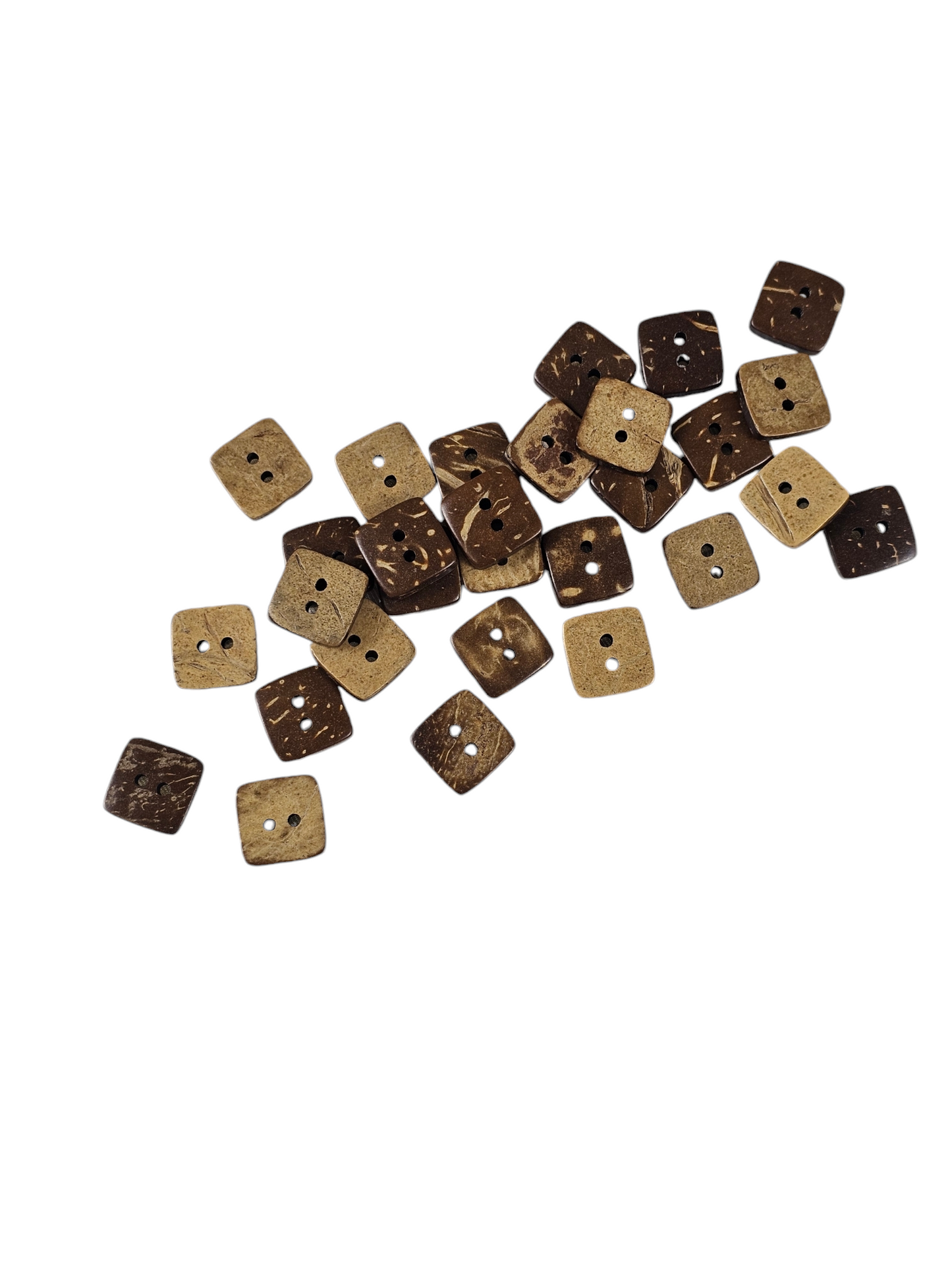 Wooden Brown Buttons Square
