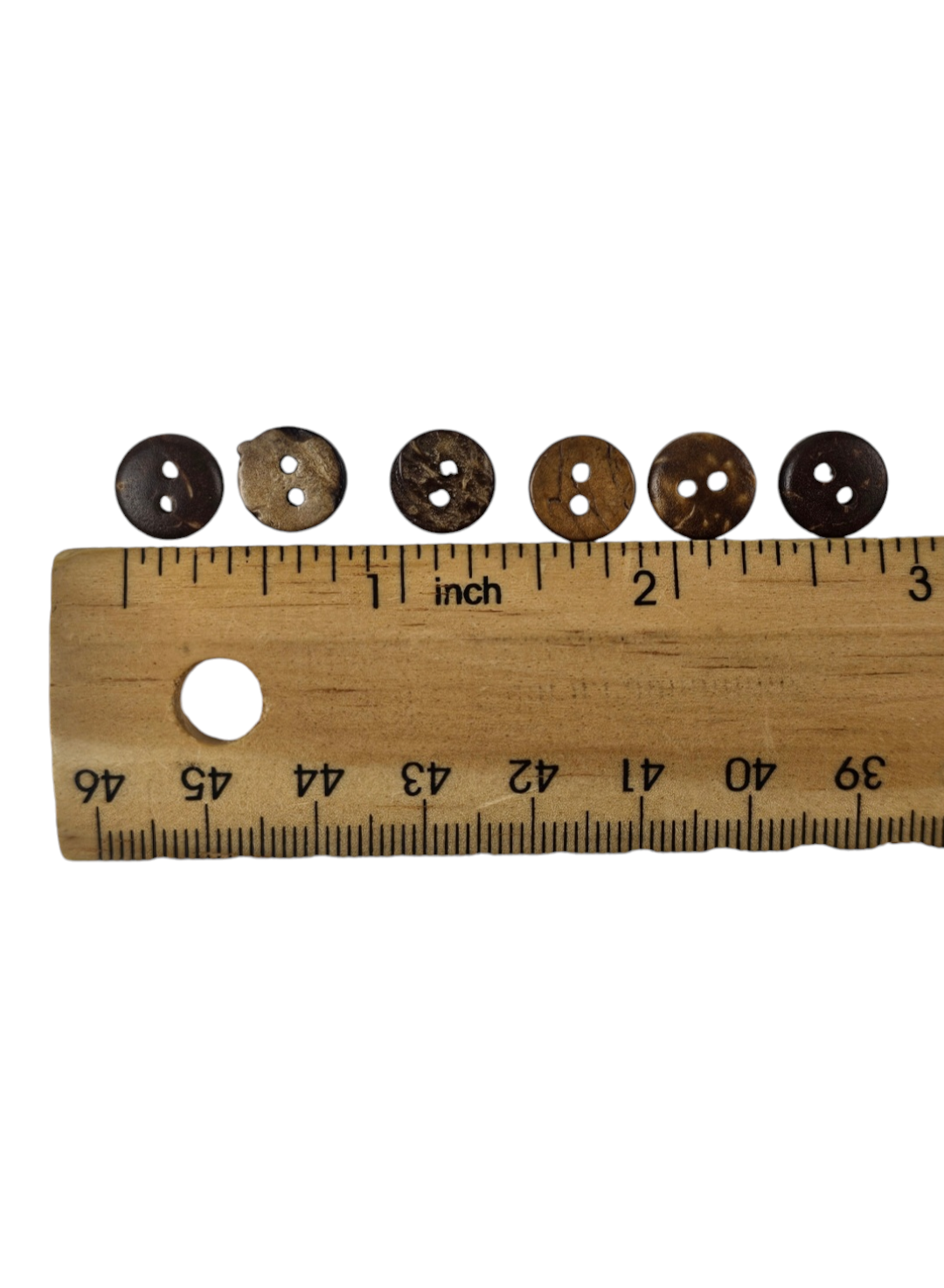 Brown Wooden Buttons 10mm