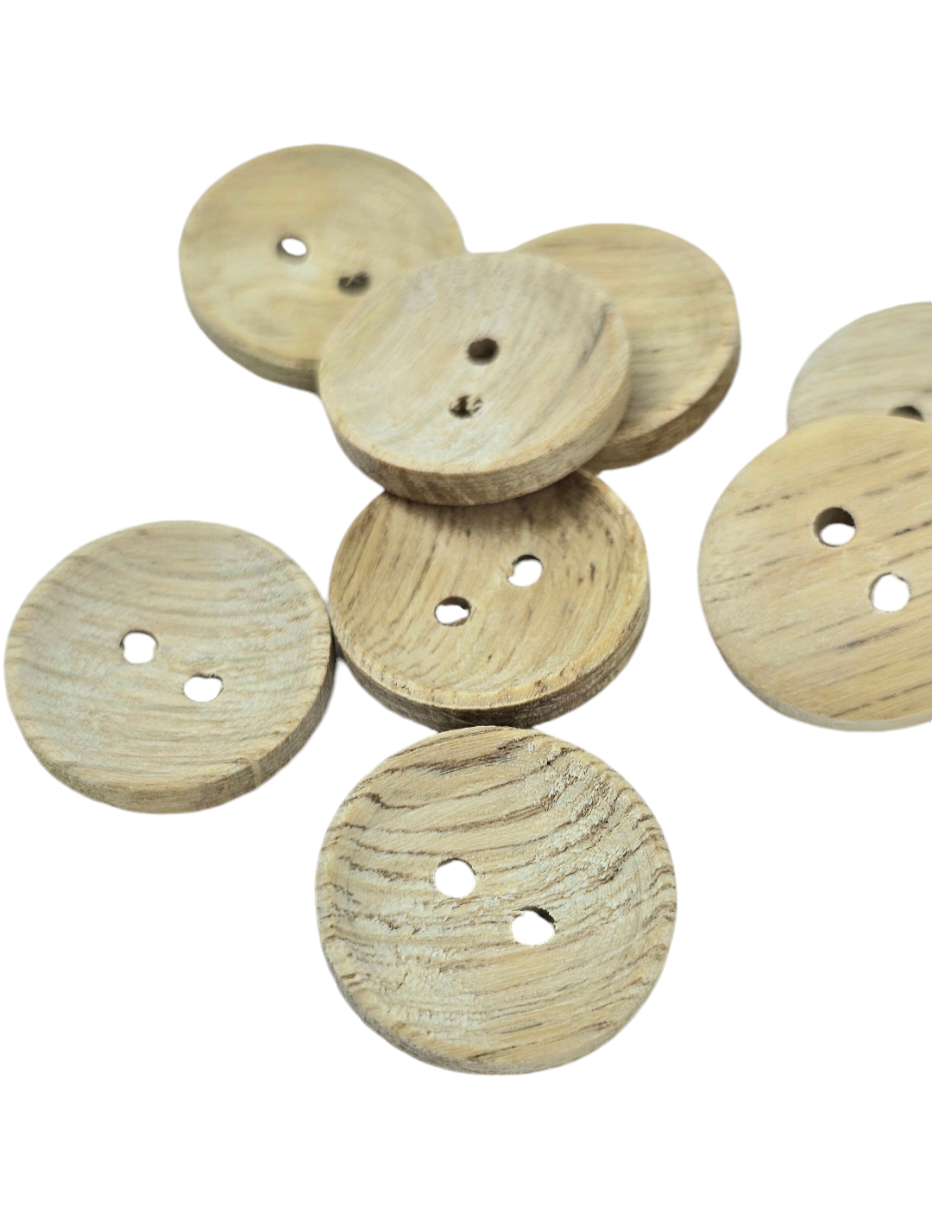 Natural Wooden Buttons 20mm