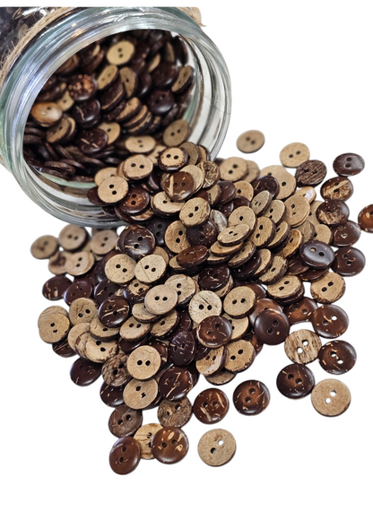 Brown Wooden Buttons 12mm