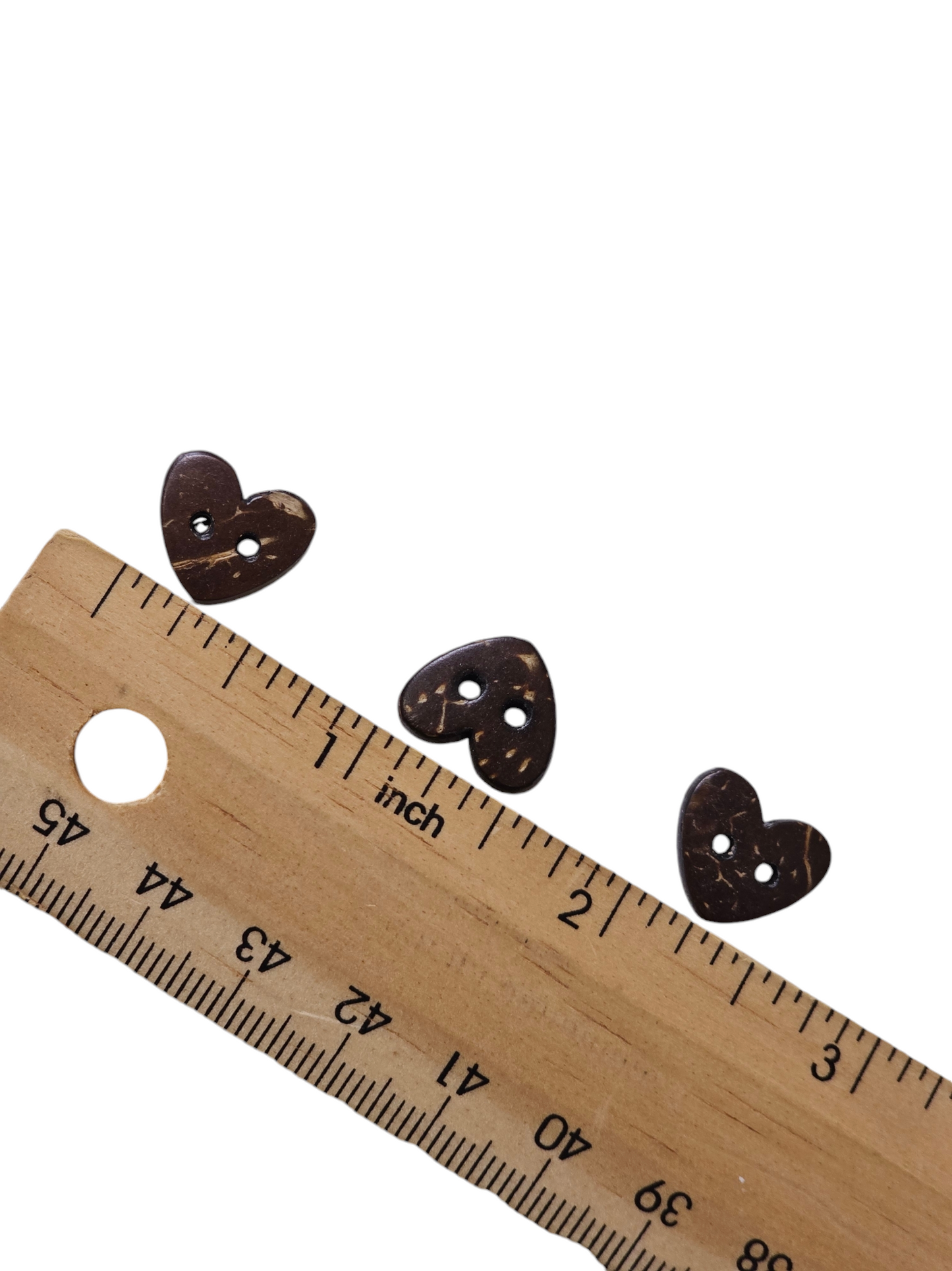 Wooden Brown Buttons Heart