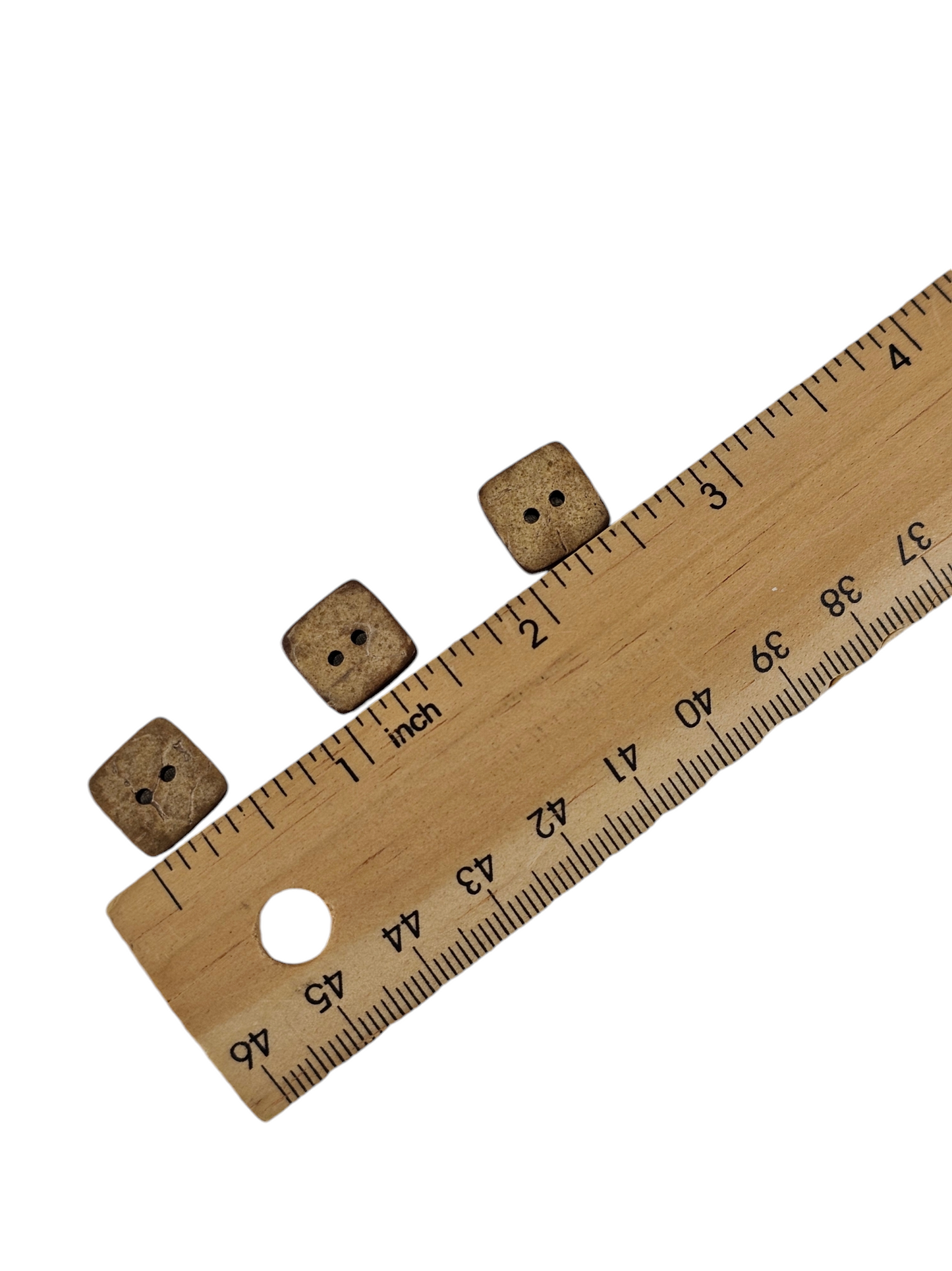 Wooden Brown Buttons Square
