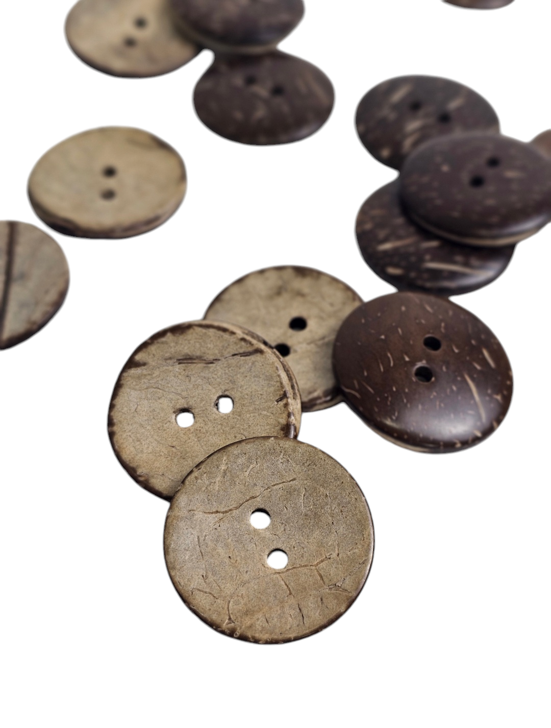 Wooden Brown Buttons 30mm