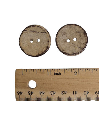 Wooden Brown Buttons 30mm