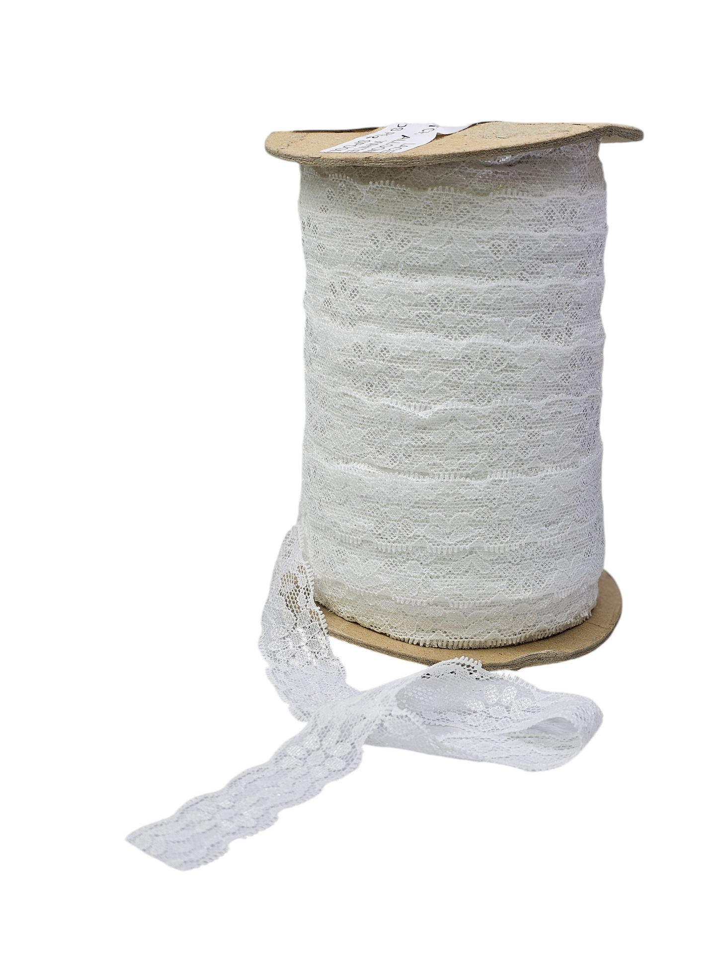 1" White Stretch Lace