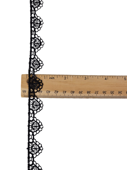 ¾" Black Venise Lace Rayon