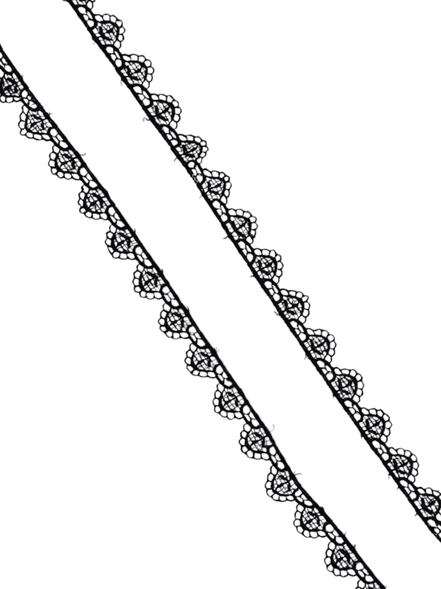 ¾" Black Venise Lace Rayon