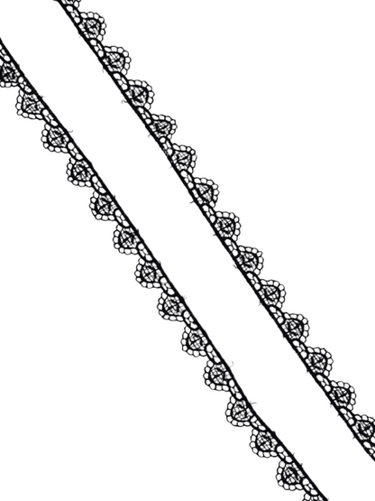 ¾" Black Venise Lace Rayon
