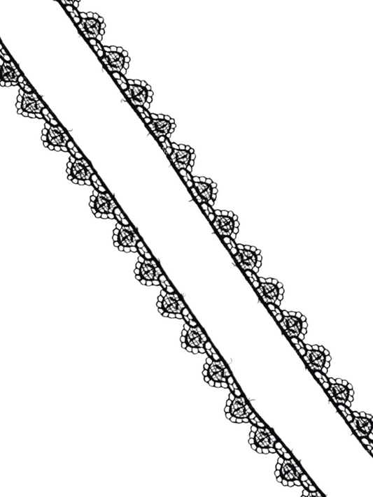 ¾" Black Venise Lace Rayon