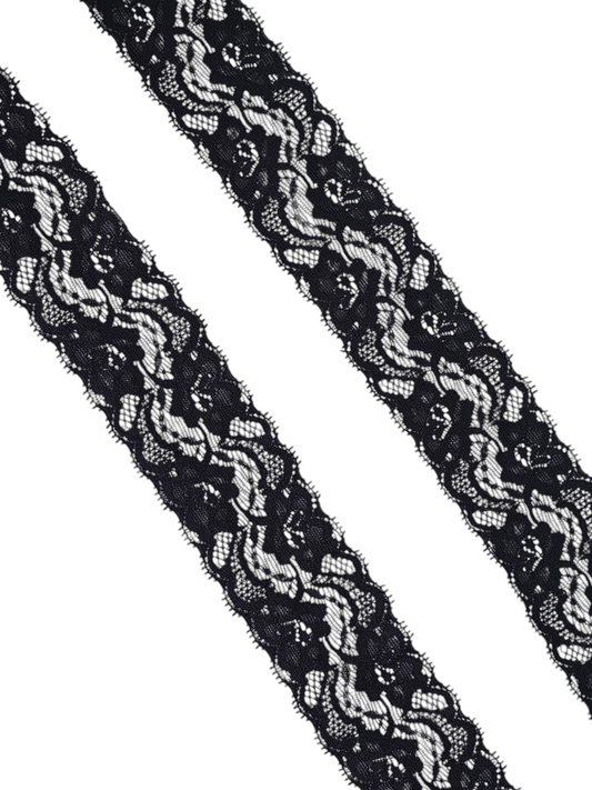 2⅛" Black Stretch Lace