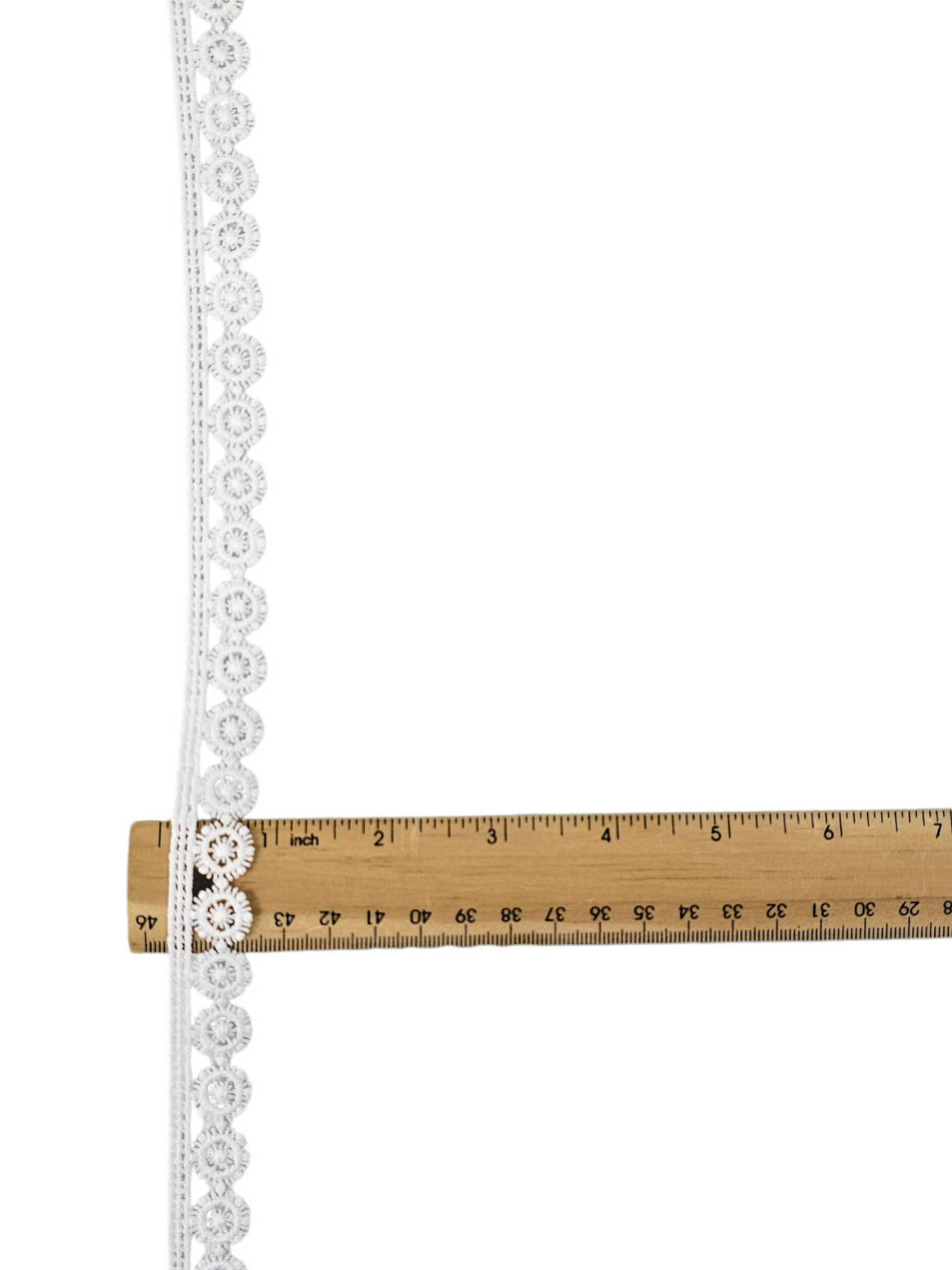 ¾" Venise White Lace Polyester