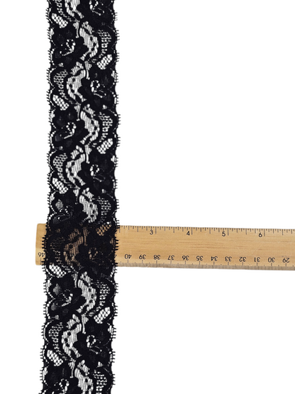 2⅛" Black Stretch Lace