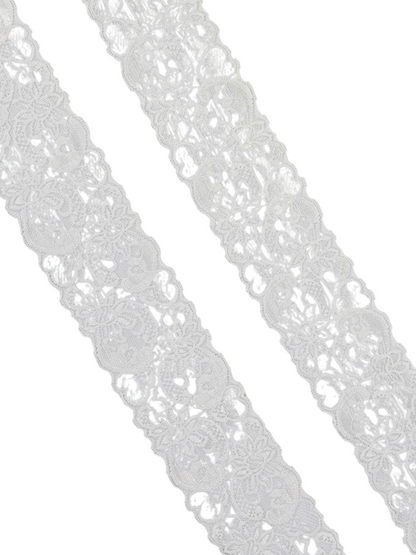 3" White Stretch Lace
