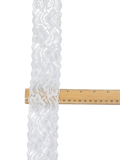 2⅜" White Stretch Lace