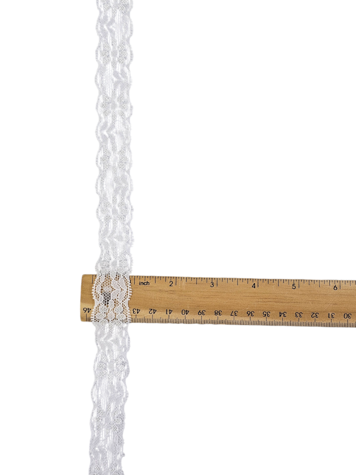 1" White Stretch Lace