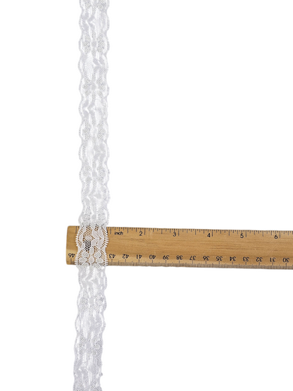 1" White Stretch Lace