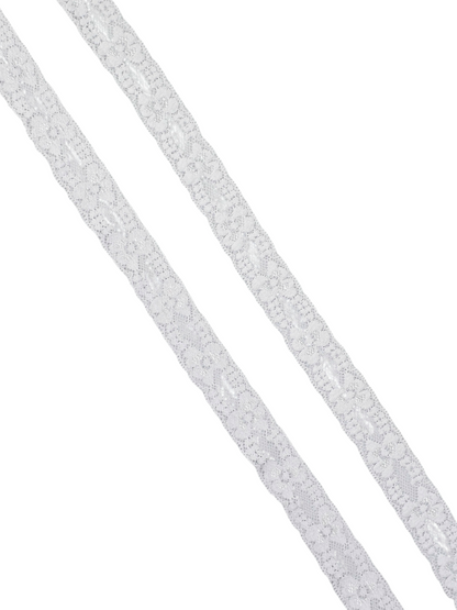 1" White Stretch Lace