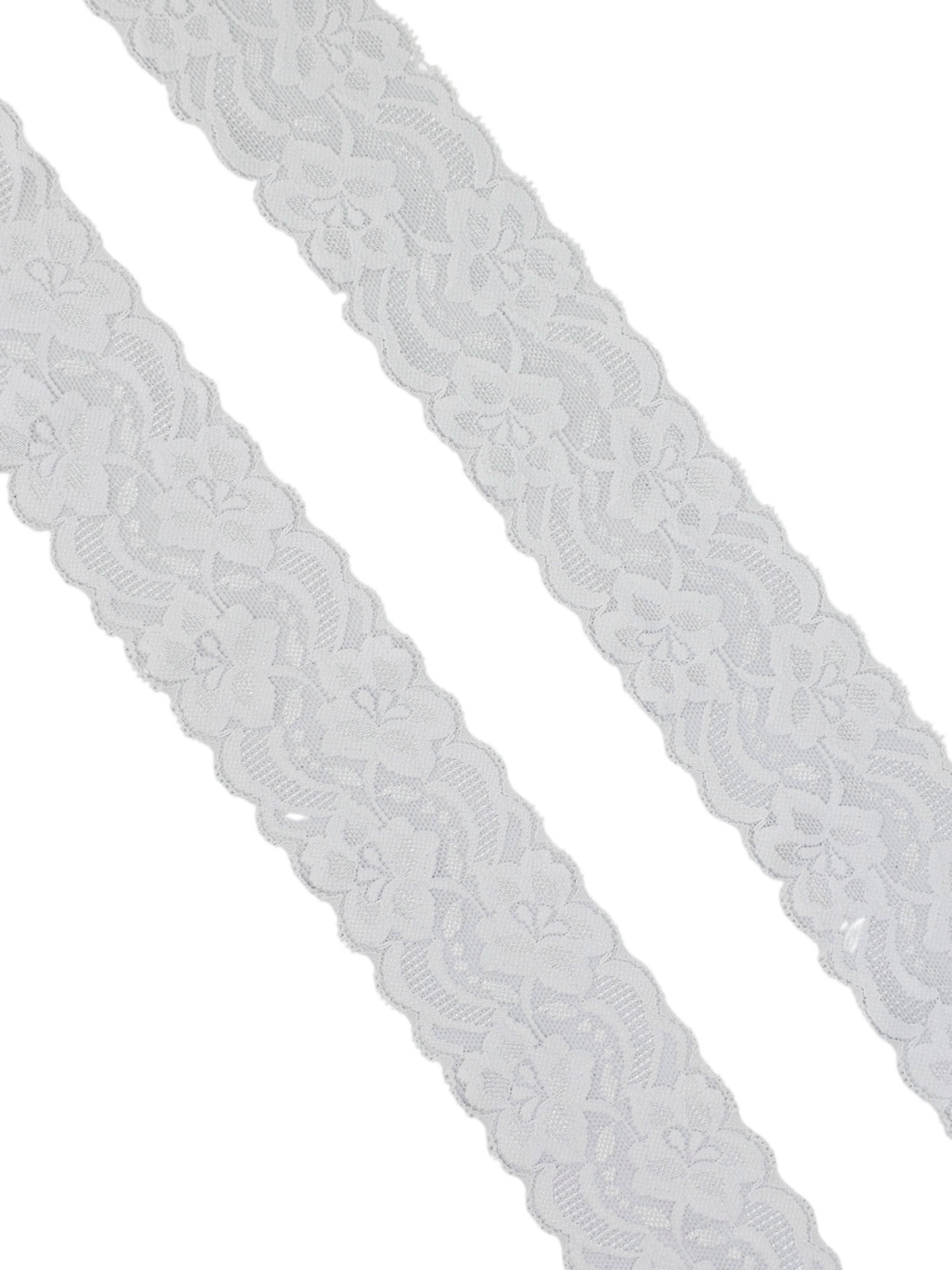2⅜" White Stretch Lace
