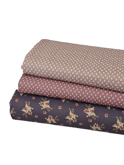 *Unique Design* Cloud Poly Autumn Rose Charcoal ⅞ yards