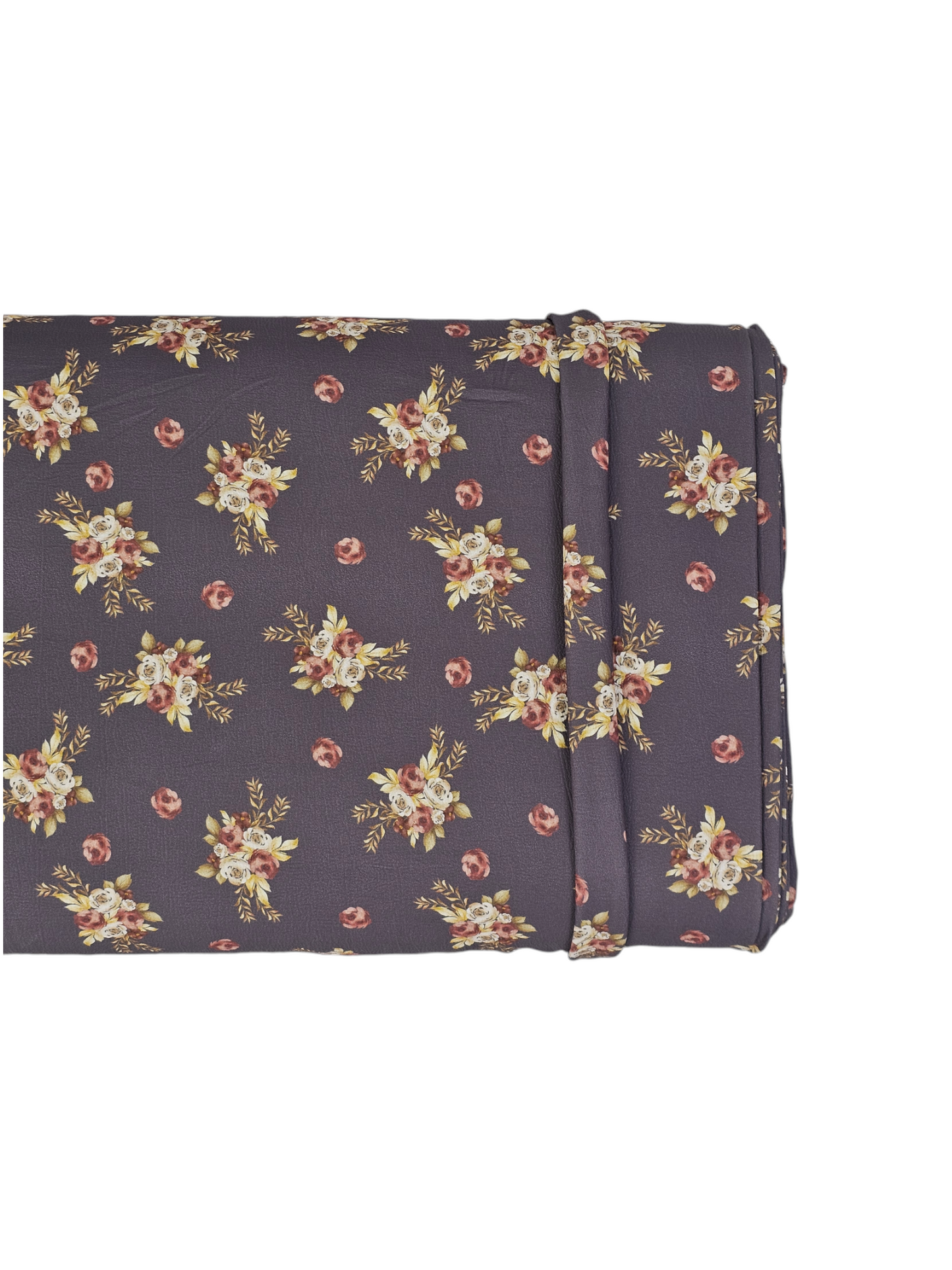 *Unique Design* Cloud Poly Autumn Rose Charcoal ⅞ yards