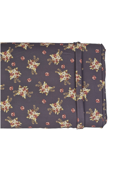 *Unique Design* Cloud Poly Autumn Rose Charcoal ⅞ yards