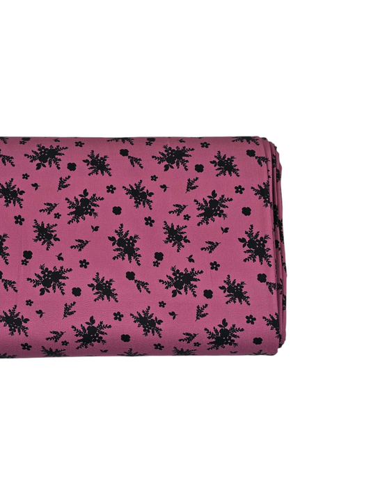 * Unique Design * Cloud Poly Black Bouquet Magenta