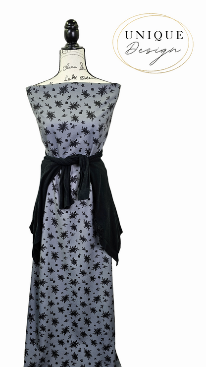 * Unique Design * Pineskin Black Bouquet Dark Gray
