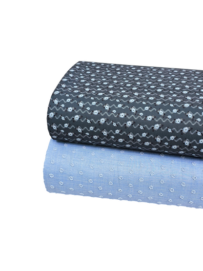 * Unique Design * Pineskin Chevron Floral Spruce Blue