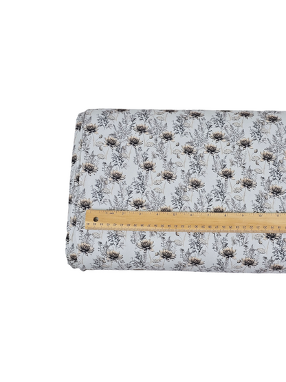 *Unique Design* Cloud Poly Misty Tan Flora Light Blue