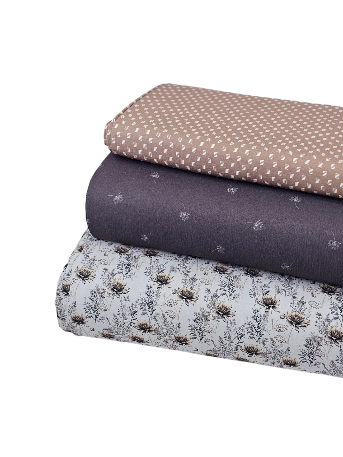 *Unique Design* Cloud Poly Misty Tan Flora Light Blue