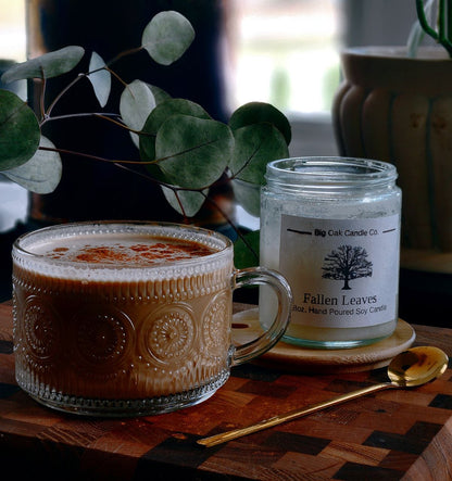 Vintage Glass Coffee Cup w/ Gold Spoon