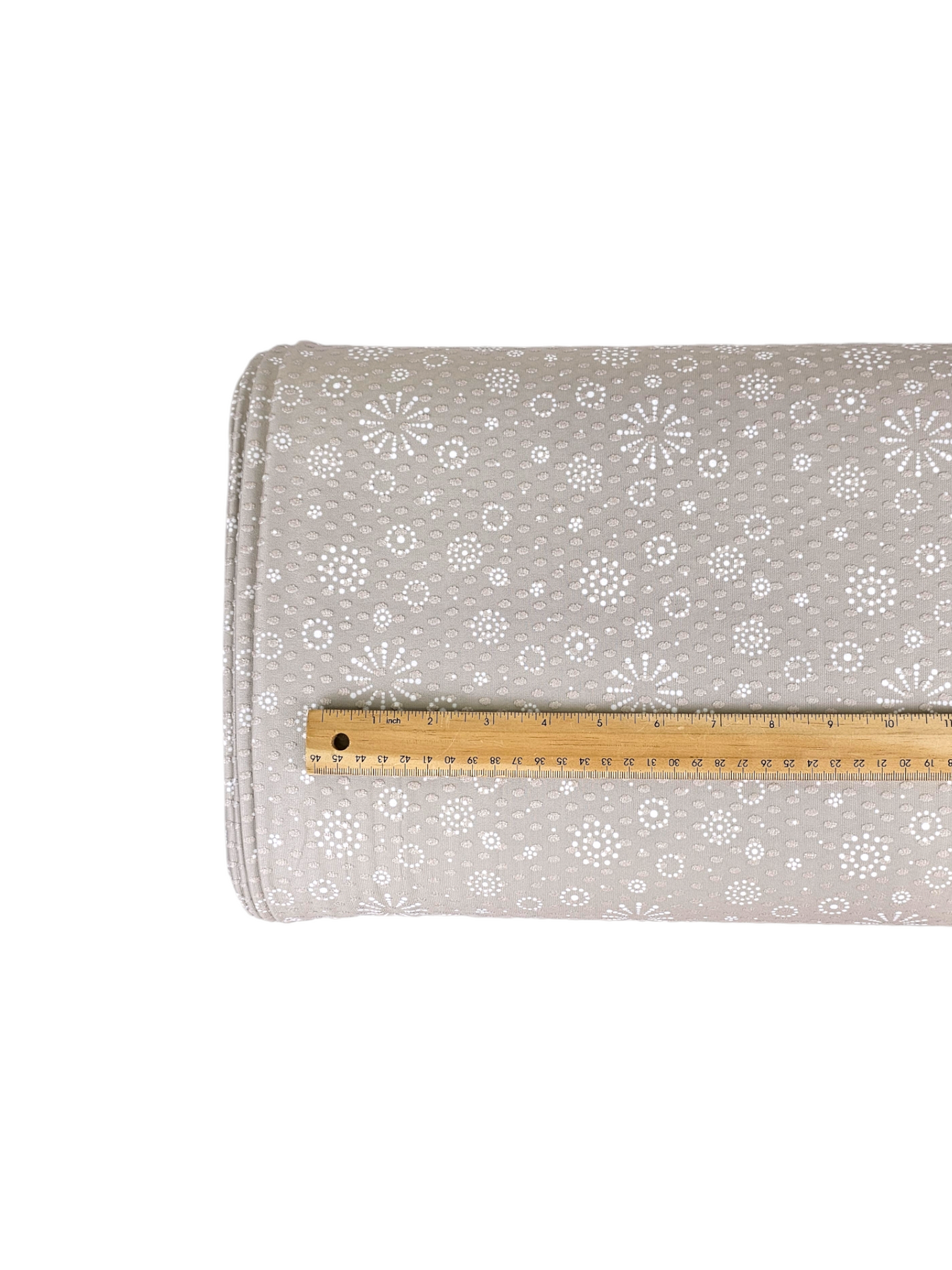 *Unique Design* Swiss Dot Knit Snowflake Symphony Beige