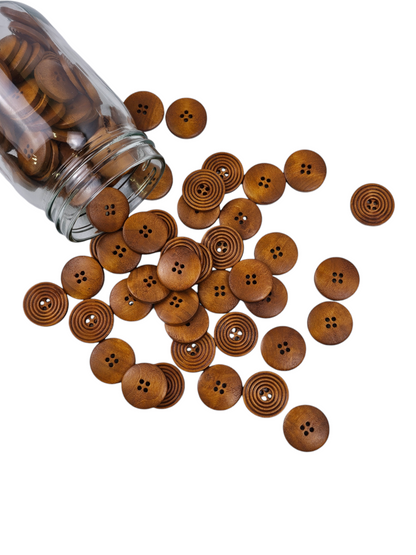 Wooden Sienna Button