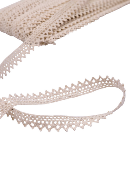 ⅜" Natural Sawtooth Lace Ivory