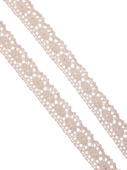 1¼" Natural Cotton Cluny Lace