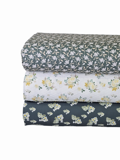 * Unique Design * Pineskin Sm Ivory Blossom Green
