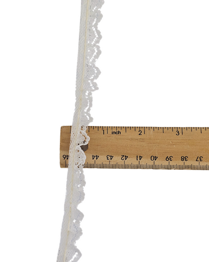 1/2" Ivory Ruffle Lace