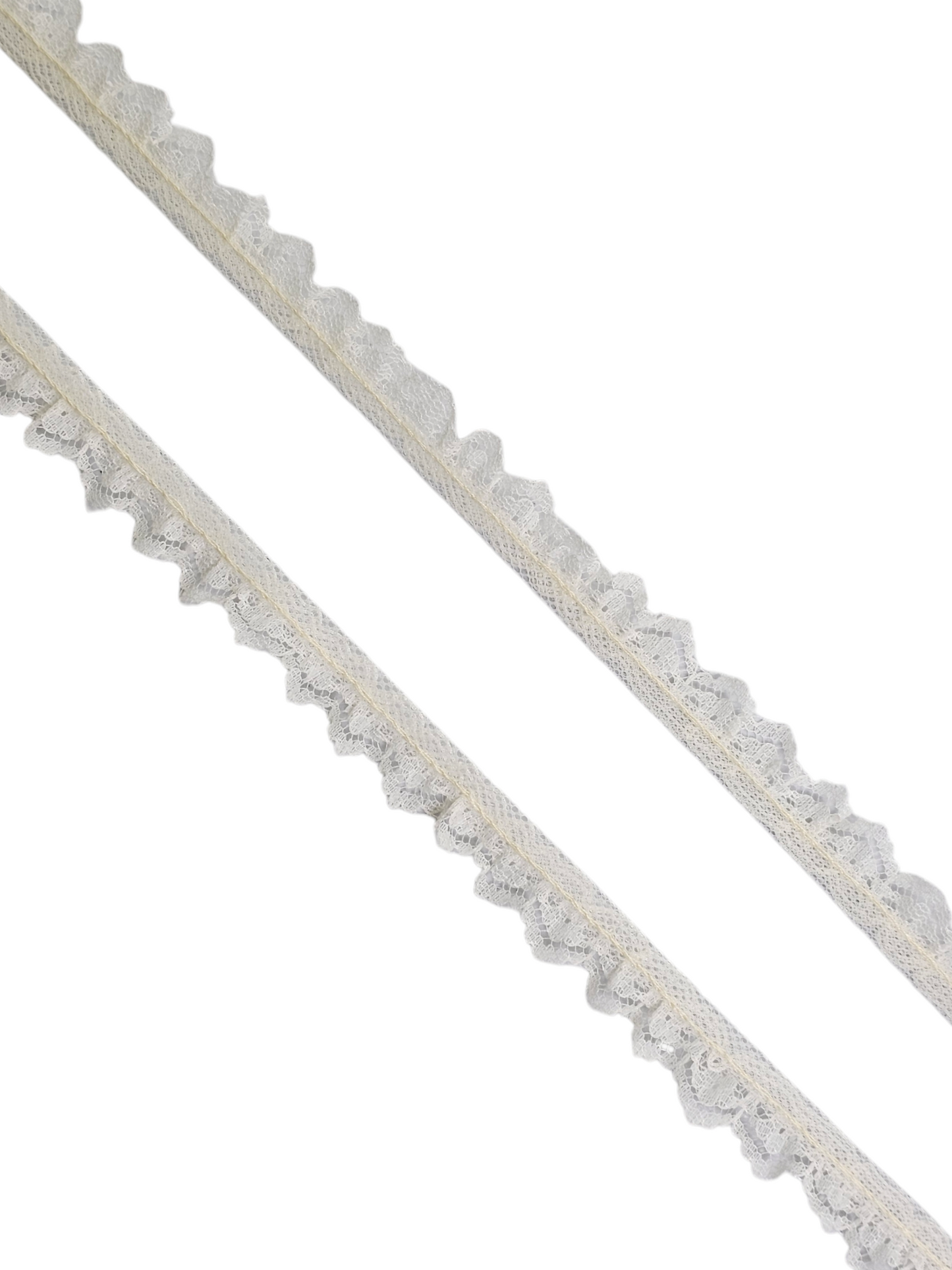 1/2" Ivory Ruffle Lace